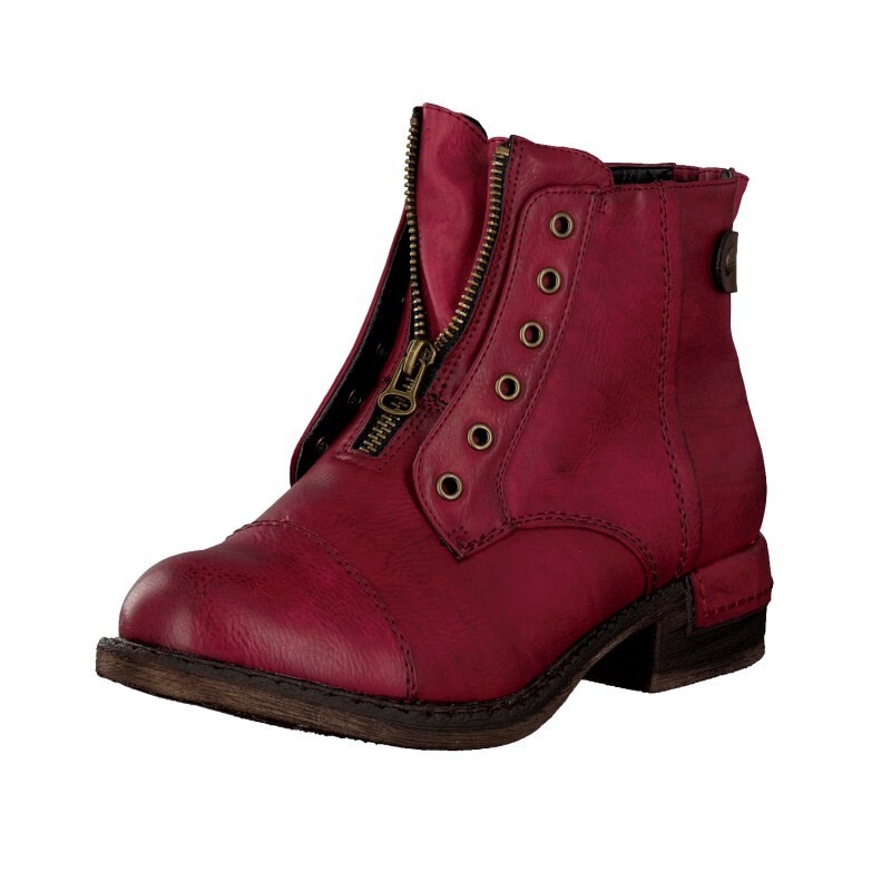 Botas Rieker 90063-35 Para Mulher - Vermelhas